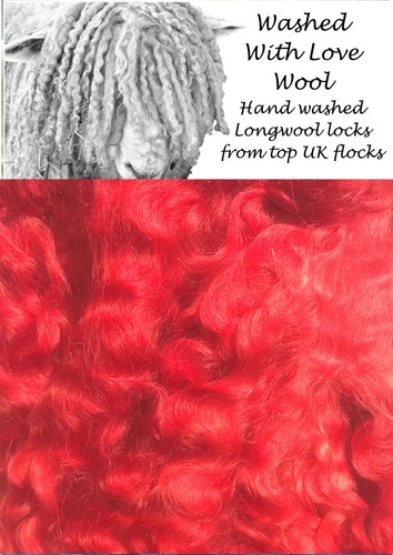 Curly wool locks santa red - wool, locks.