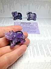 AMETHYST Elephant Hand Carved