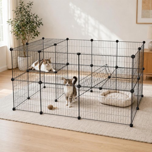 Large metal cat cage playpen - metal,