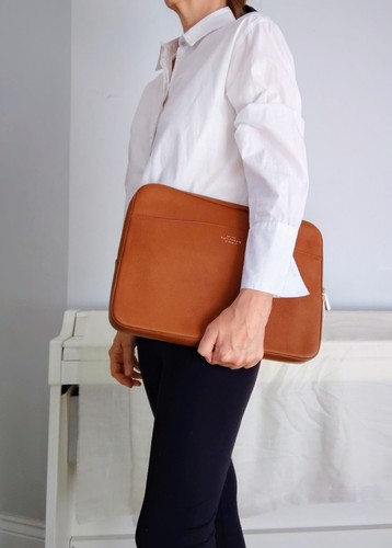 Smythson tan leather - , laptop