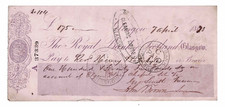 1873 cheque from the - 1873,