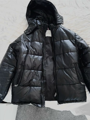 Moncler black hooded - black,