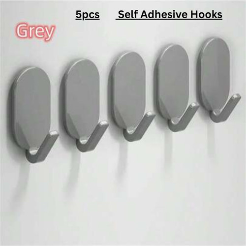 Self adhesive hooks silver - adhesive,