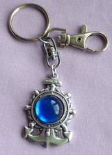 Silver Tone Metal Nautical Theme Key Ring Key Fob #4