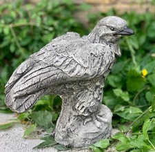 Outdoor winged eagle decor Stone bird sculpture Concrete eagle ornament Gift