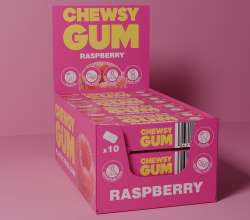 12x chewsy raspberry - chewsy,