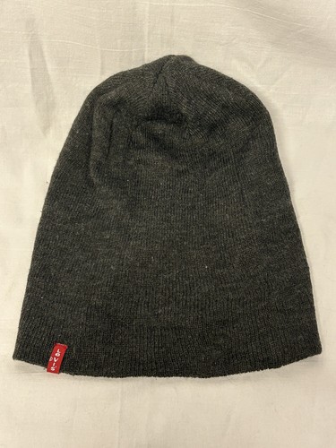 Dark grey levi beanie hat - grey,