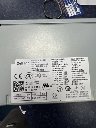 Dell 460w power supply unit - 460w,