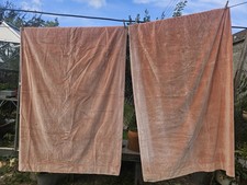Rosedale Cotton Velvet Curtains Dusty Pink Peach Lined