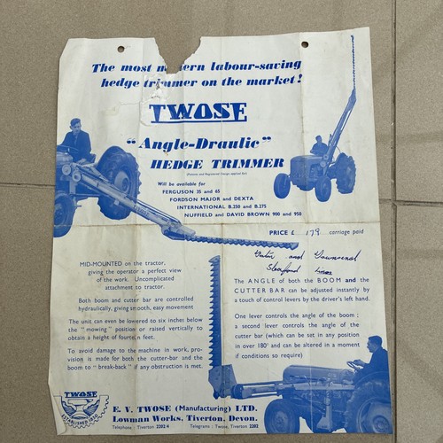 Twose angle draulic hedge