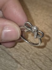 Pandora Silver Delicate Sentiments Pearl Ring