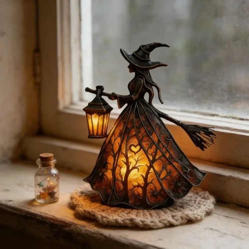 Halloween witch lamp gothic - halloween,