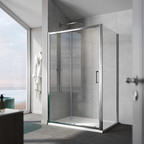 Sliding door shower enclosure - sliding,