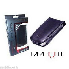 Venom Blackberry Bold 9700 9780 Black Flip & Talk Wallet / Case Screen Protector