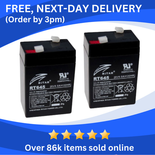 5ah rechargeable - 2x, 4.5ah