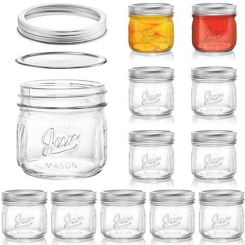 Wide mouth mason jars oz - jars, 12