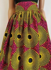 African Print Maxi/ Skirt, Available In All Size, Made In Uk
