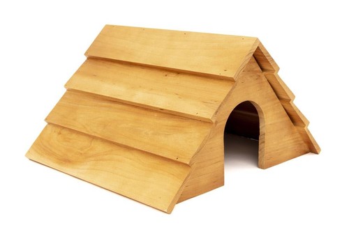 Wooden hedgehog house shelter - hedgehog,
