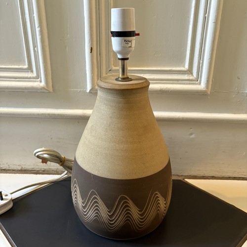 Vintage studio pottery lamp - vintage,