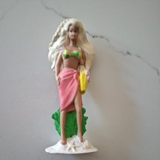  McDonalds Beach Barbie Toy Cake Topper Pink Happy Meal Toy Mattel 1991 Vintage 
