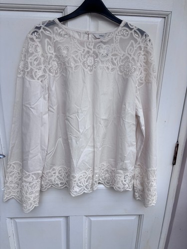 Cotton cream floral lace - m&s,