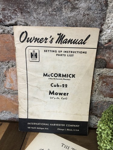 Mccormick owners manual cub - owners,