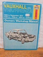 Haynes Vauxhall Viva And Firenza Manual 68-73 