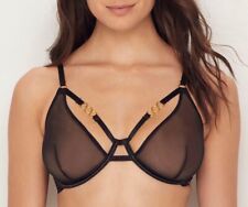 Bluebella Briar Cage Bra Black Size 34DD Underwired Sheer Mesh Strapping 41019