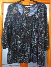 Susan Graver XL Blues & Black