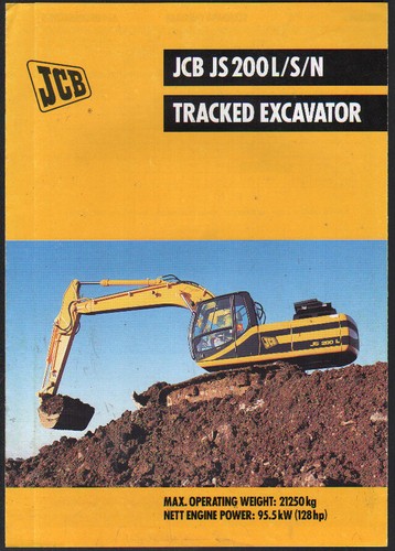 Jcb js200l n tracked - jcb, "js200l/s/n"