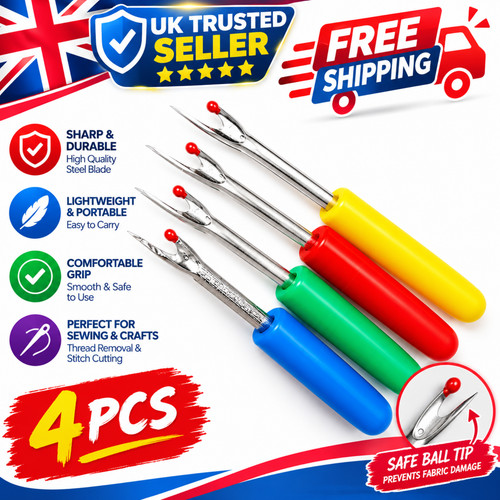 Pcs assorted colours seam - 4,