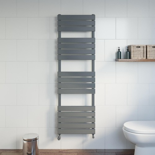 Flat panel heated towel - heated, rail