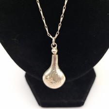 Silver Perfume Bottle Pendant