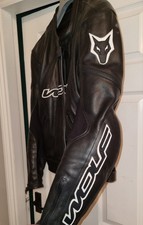 Wolf Leather motorcycle Jacket With Armour, 44 (Xl) Mint Condition !