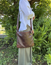 Gucci Guccissima Shoulder Bag Crossbody Leather Brown GG with Clochette