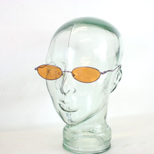 CHLOÉ Vintage 1990's Small Oval Sunglasses Lunettes w/ Orange Lenses Matrix- OTL
