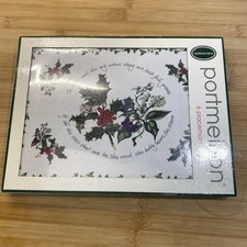 Portmeirion Holly & Ivy Boxed Set Of 6 Placemats. VGC. 29x21.5 Cm