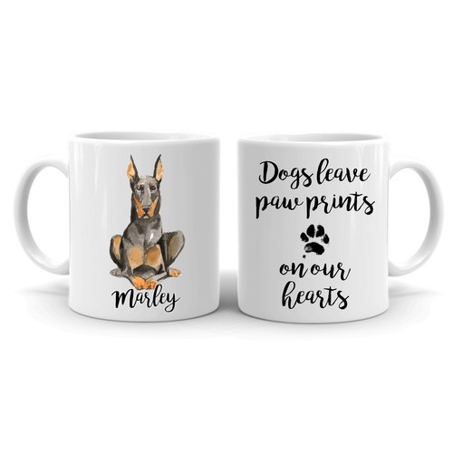 Personalised doberman 11oz - 11oz, mug