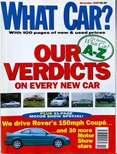 WHAT CAR? MAGAZINE NOV-1992 -