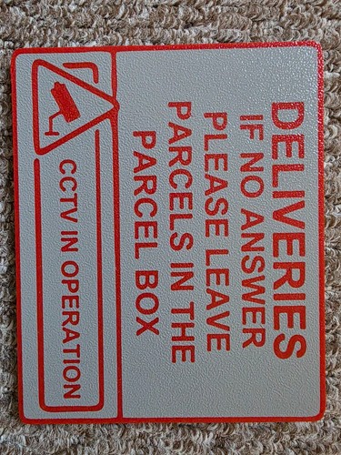 Parcel box sign - box, deliveries