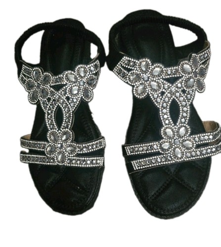 Flat sandels beaded open - flat,