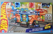 Hot Wheels City Mega Car Wash Tower Colour Shift Toy Playset brand new boxed