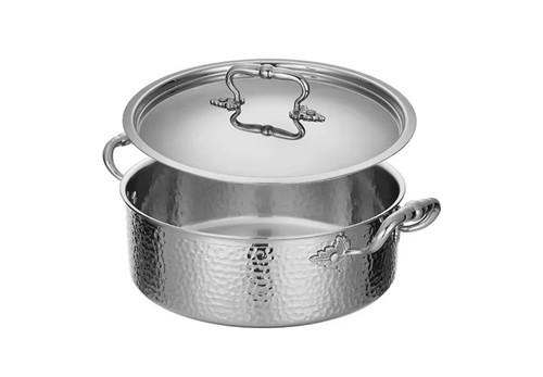 Silver shallow casserole dish - shallow,