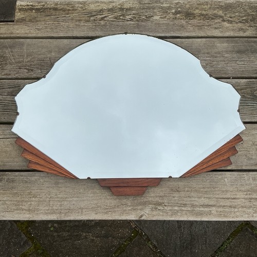 Vintage art deco frameless - frameless, oak