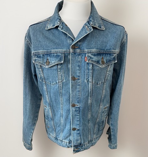 Mens levis blue denim trucker - blue,