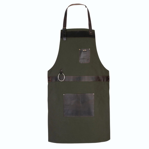 Genuine leather apron - leather, pockets