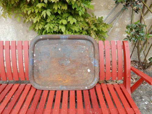 19th huge tin tray - 19th,