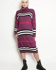 Moda Italy Stripy Roll Neck