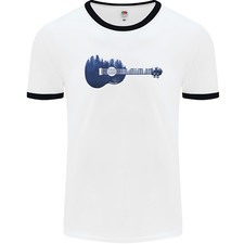 Ukulele Forest Guitar Music Guitarist Mens Ringer T-Shirt
