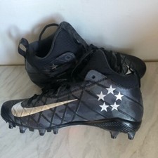 Nike Field General 3 American Football Cleats Black Silver UK 8 US 9